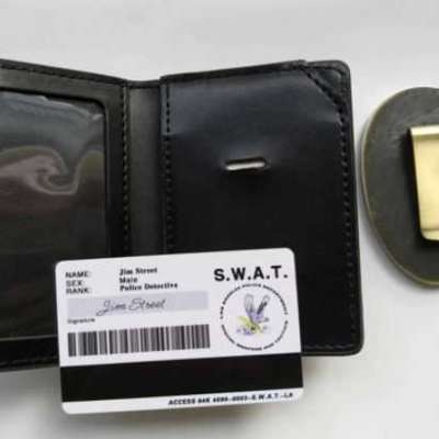 SWAT team Police leather Wallet Driving License  ID Card Holder  for sale Profile Picture