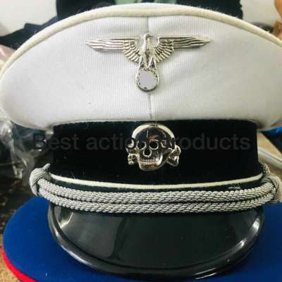 WWII GERMAN Allgemeine Officers Dinner Dress White SS Visor Cap FOR SALE Profile Picture