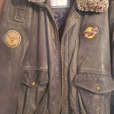 Old Vintage USA air force leather pilot jacket for sale Profile Picture