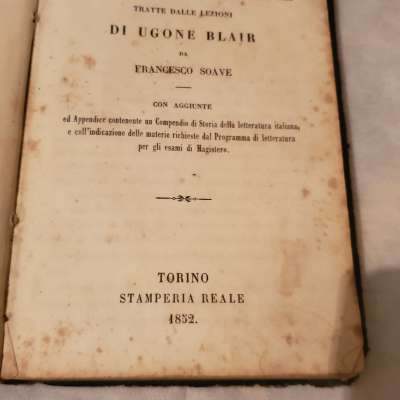 Old Book rettorica Torino Italy 1852 for sale Profile Picture