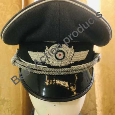 ww2 GERMAN Luftwaffe Blue wool OFFICERS VISOR CAP For sale Profile Picture