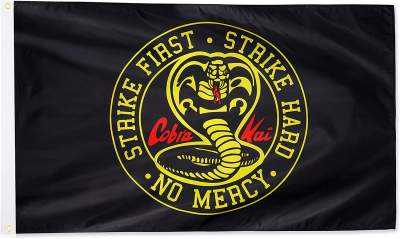 The Strike First Strike Hard No Mercy flag