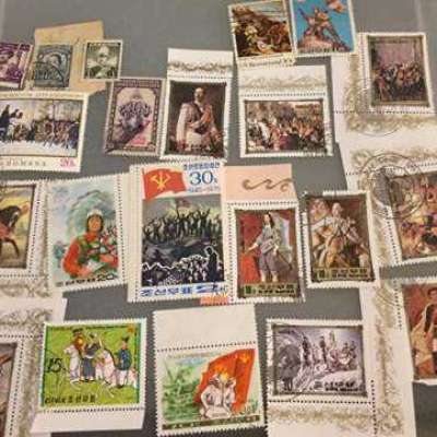 lot collectible vintage stamps Military horses, soldiers collection Profile Picture