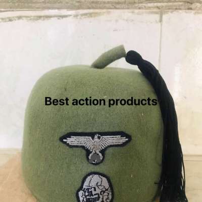 German WWII Germany  Waffen SS green  fez for sale Profile Picture