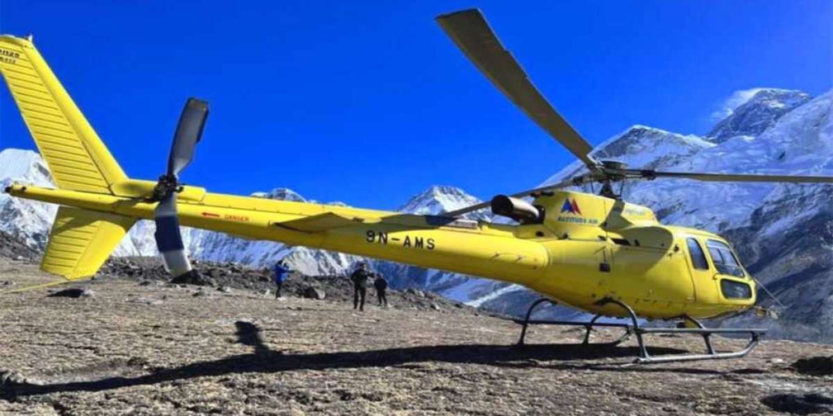 Flying Highest Mountain through Helicopter Flight, Everest Base Camp