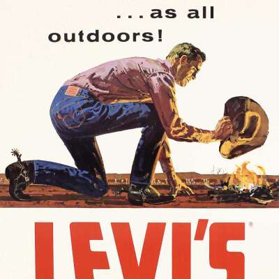 Vintage LEVIS Jeans ad art print advertising sign NEW CANVAS PRINT Profile Picture