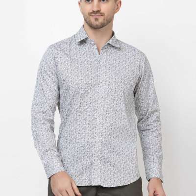 Beige Printed Casual Shirt For Men Online Profile Picture