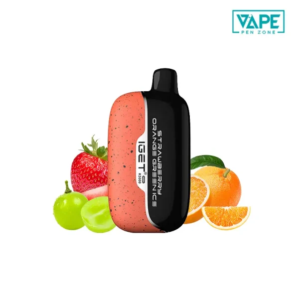 Unveiling the Strawberry Orange Green Ice IGET Moon K5000: A Refreshing Vaping Experience