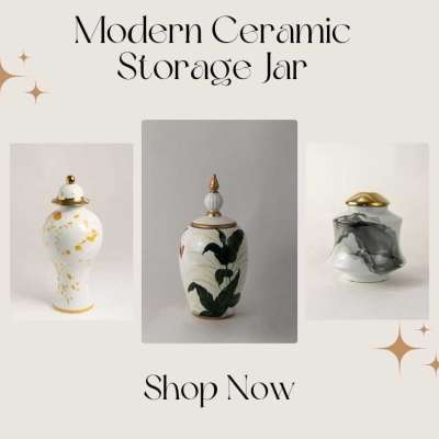 Modern Ceramic Storage Jar With Lid at Whispering Homes Profile Picture