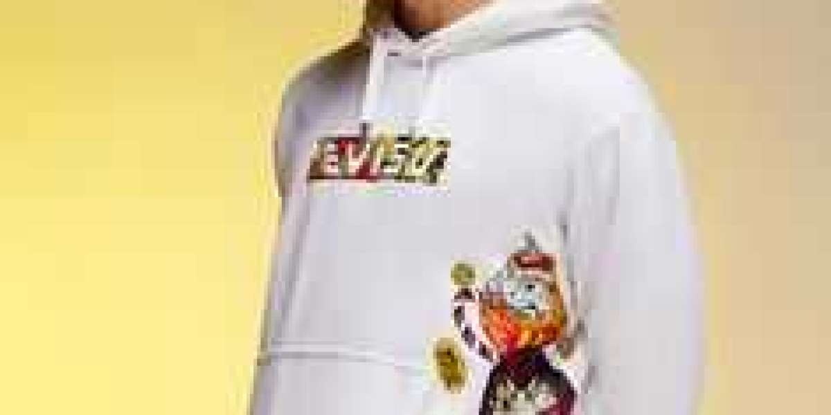 Evisu Jeans Soft and Comfortable Men's Hoodie for Daily Wear