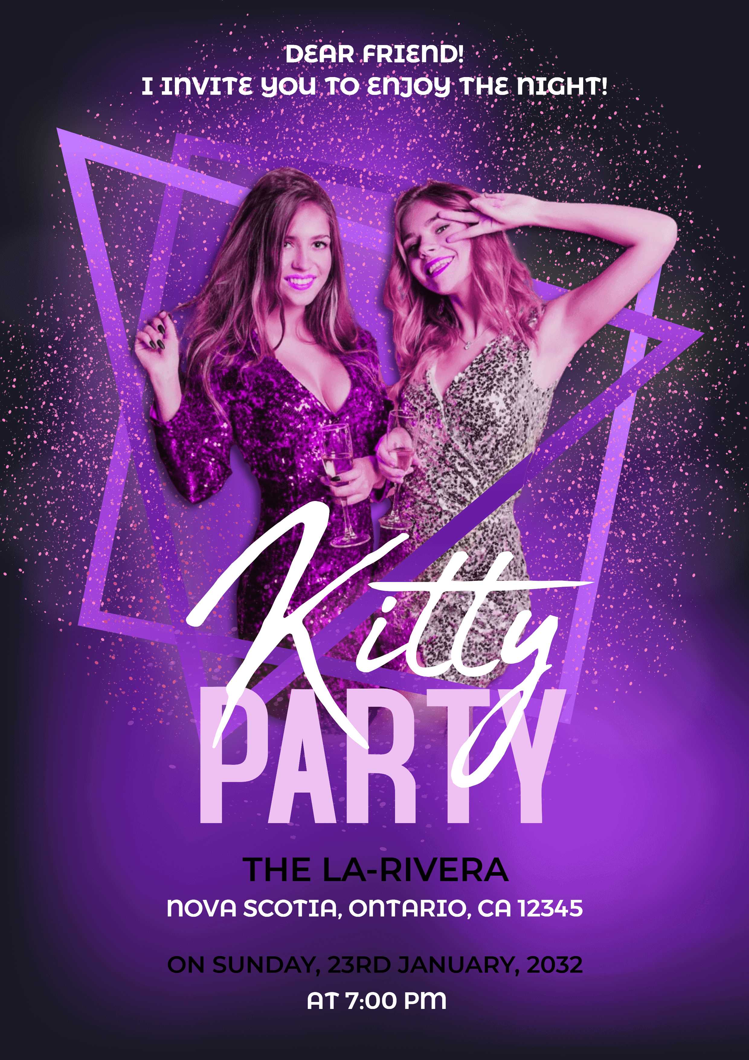 kitty party invite template 