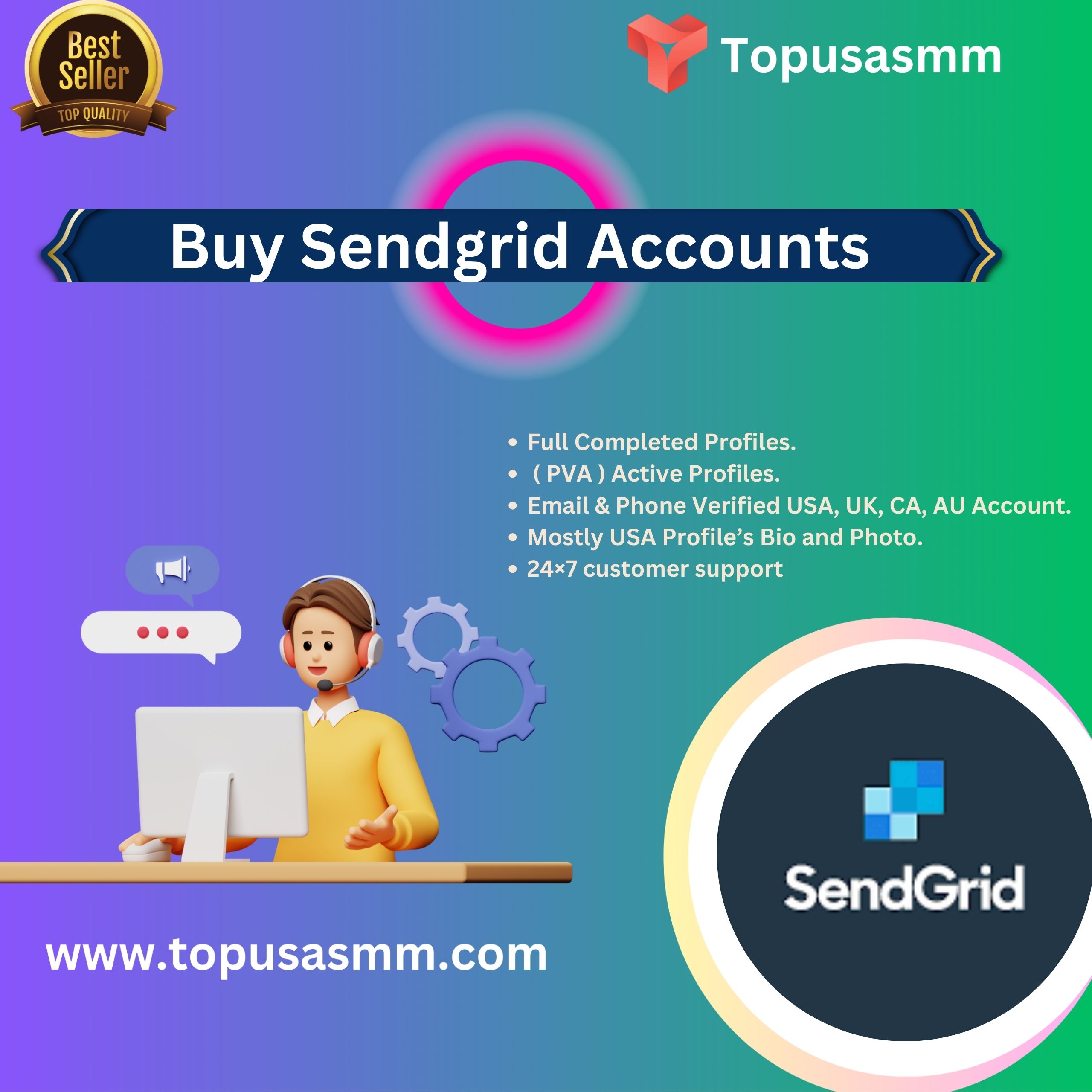 Buy Sendgrid Accounts - 100% Top Quality verified Accounts