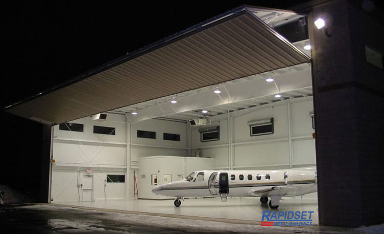 The Steel Aircraft Hangar Solution by Rapidset Buildings – Rapidset Metal Buildings