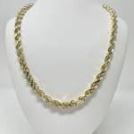 Solid Gold Rope Chain 10K