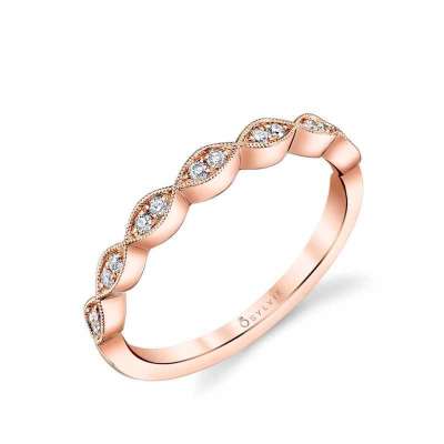 14k Rose Gold Scalloped Wedding Band Profile Picture