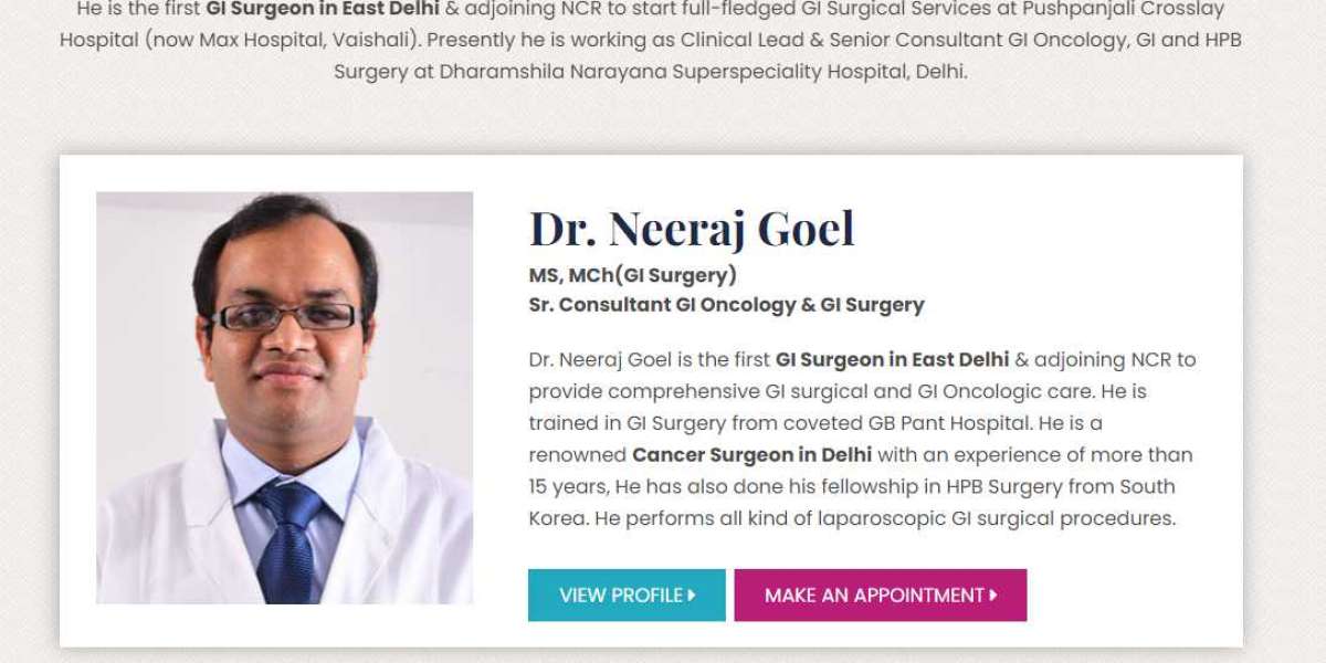 Dr. Neeraj Goel: Pioneering Cancer Surgeon in Delhi