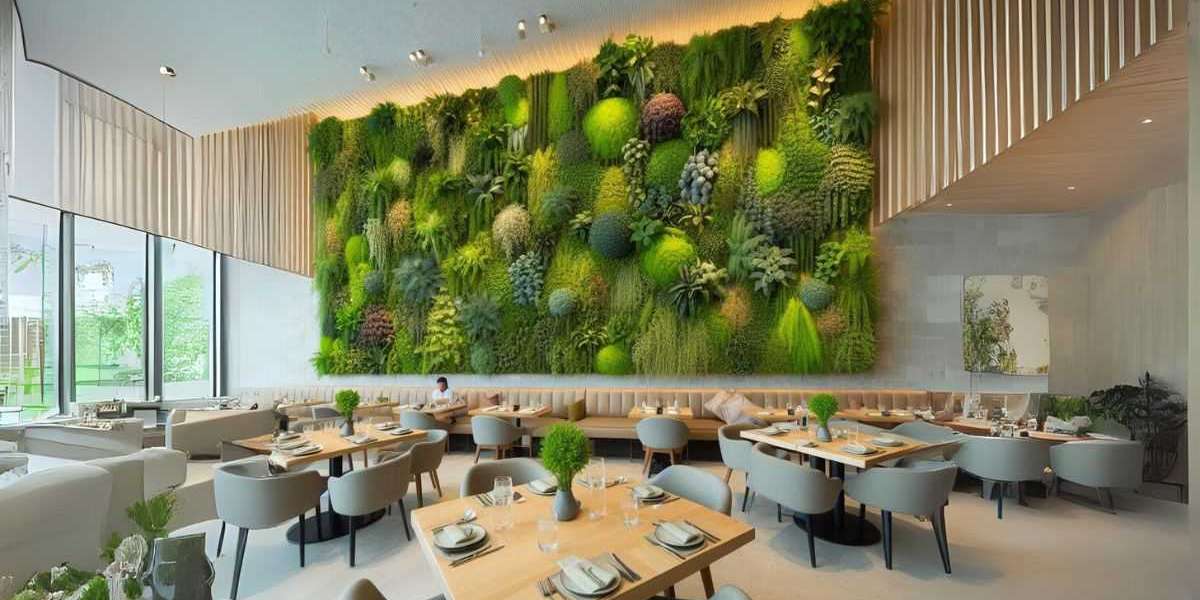 Artificial Vertical Green Walls for Restaurants for Relaxing Ambience